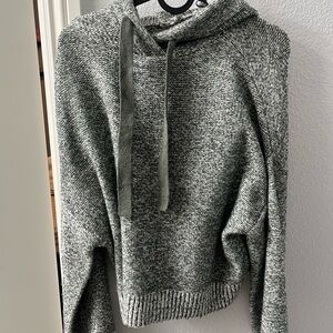 Gray Knit Hoodie